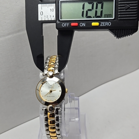 Womens Vintage Salvi 18K Gold Plated Watch 334362 Silver Two Tone New Battery main image 6